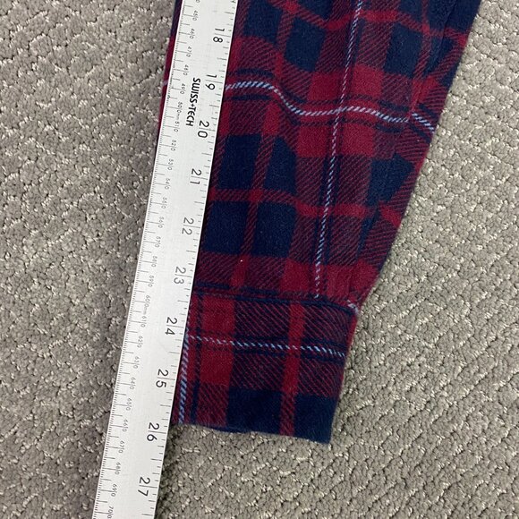 Orvis Flannel Shirt Jacket Shacket Men's XXL Red Blue Plaid Check 2XL Cotton - Picture 11 of 11